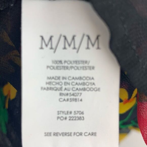 Cabi Black Floral Thespian Blouse M - Picture 8 of 10